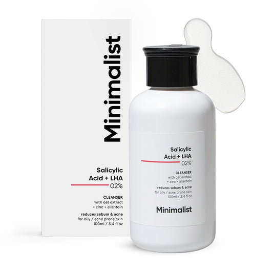 Minimalist Anti-Acne Salicylic Acid 2% Face Wash with LHA for Pore Cleansing, Oil Control & Sebum Regulation | Sulfate-Free Formula with Zinc for Gentle Exfoliation | Suitable for Oily, Combination, and Acne-Prone Skin| For Women & Men| 100 ml