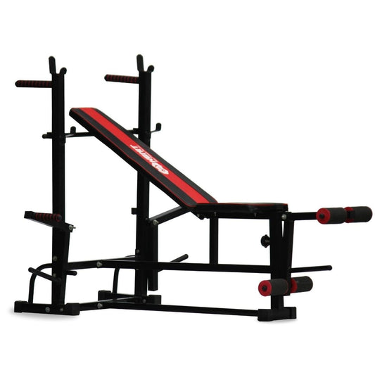 KENIT Adjustable Weight Bench for Home Gym, Multi-Purpose Workout Bench for Bench Press Sit up Incline Flat Decline (Red & Black) (RED) 250 KG