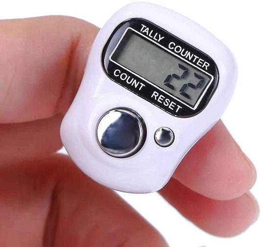 AMZTOP Mini Hand Tally Counter Finger Ring Digital Electronic Head Count,Japa Counter Counting Machine For Mantra Jap And Cricket Umpire And Various Counting Purpose Small (Color May Vary)