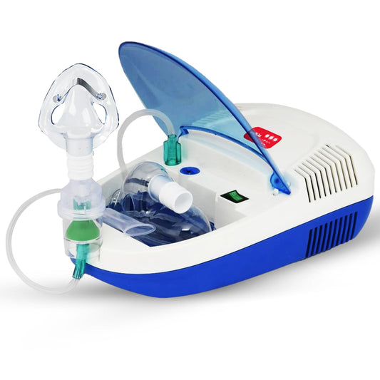 AGEasy (Max Group) Nebulizing Machine | Inhaler Machine with Storage Compartment | Nebuliser Machine for Kids & Adults | Steam Machine for Cold & Cough with 2 Masks, 1 Mouthpiece & 5 Filters