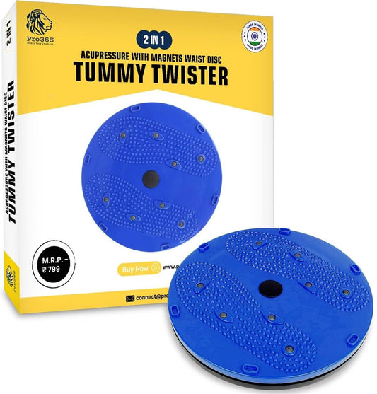 PRO365 Waist Disc Twist Boards Acupressure| Magnets Reflexology | 6 Months Manufacturer Warranty | Slimming Abdominal 5 in 1| Tummy Twister|