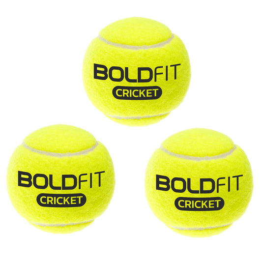 Boldfit Tennis Ball for Cricket Soft Tennis Cricket Ball Lightweight Cricket Tennis Ball Tennis Balls for Tournament Street Match Lawn Tennis Ball Tennis Ball for Tennis Court Soft Tennis Ball 3 Pcs